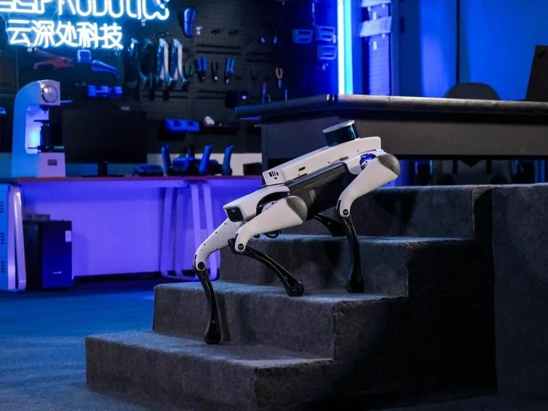 DEEP Robotics Lite3 поднимается по ступеням