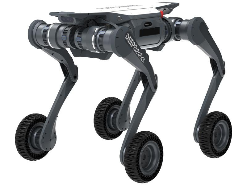 Колёсно-шагающий робот DEEP Robotics Lynx — общий вид на белом фоне