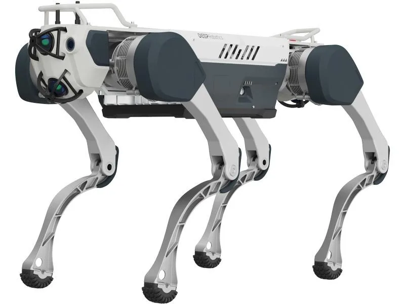 Промышленный робот-собака DEEP Robotics X30 — вид сбоку на белом фоне