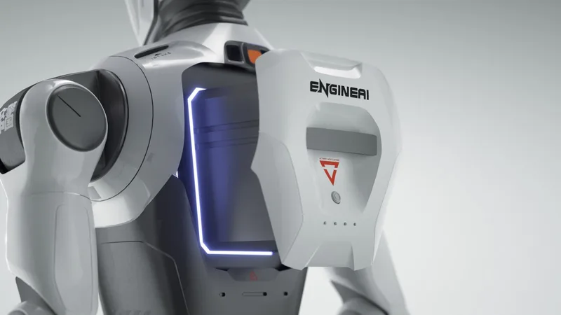 Робот-гуманоид EngineAI T800 — спина и батарейный отсек