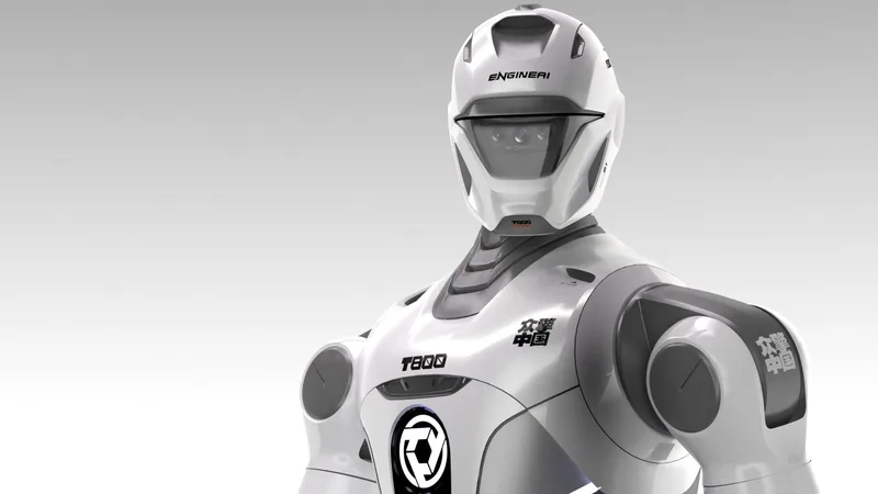 Робот-гуманоид EngineAI T800 — голова и корпус крупным планом