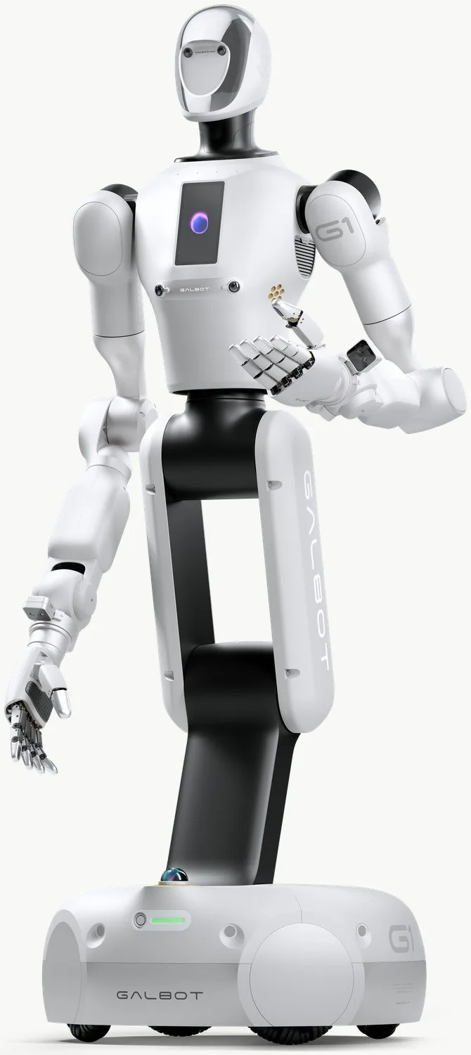 Робот-гуманоид Galbot G1 на колёсной базе в полный рост
