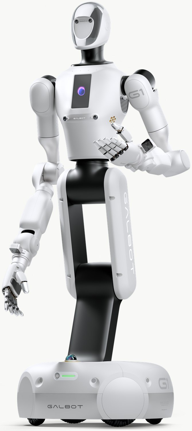 Робот-гуманоид Galbot G1 на колёсной базе в полный рост