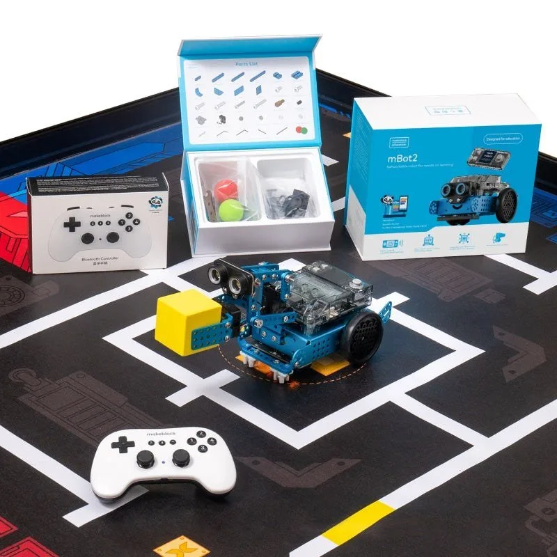 Makeblock mBot2 на учебном поле с геймпадом