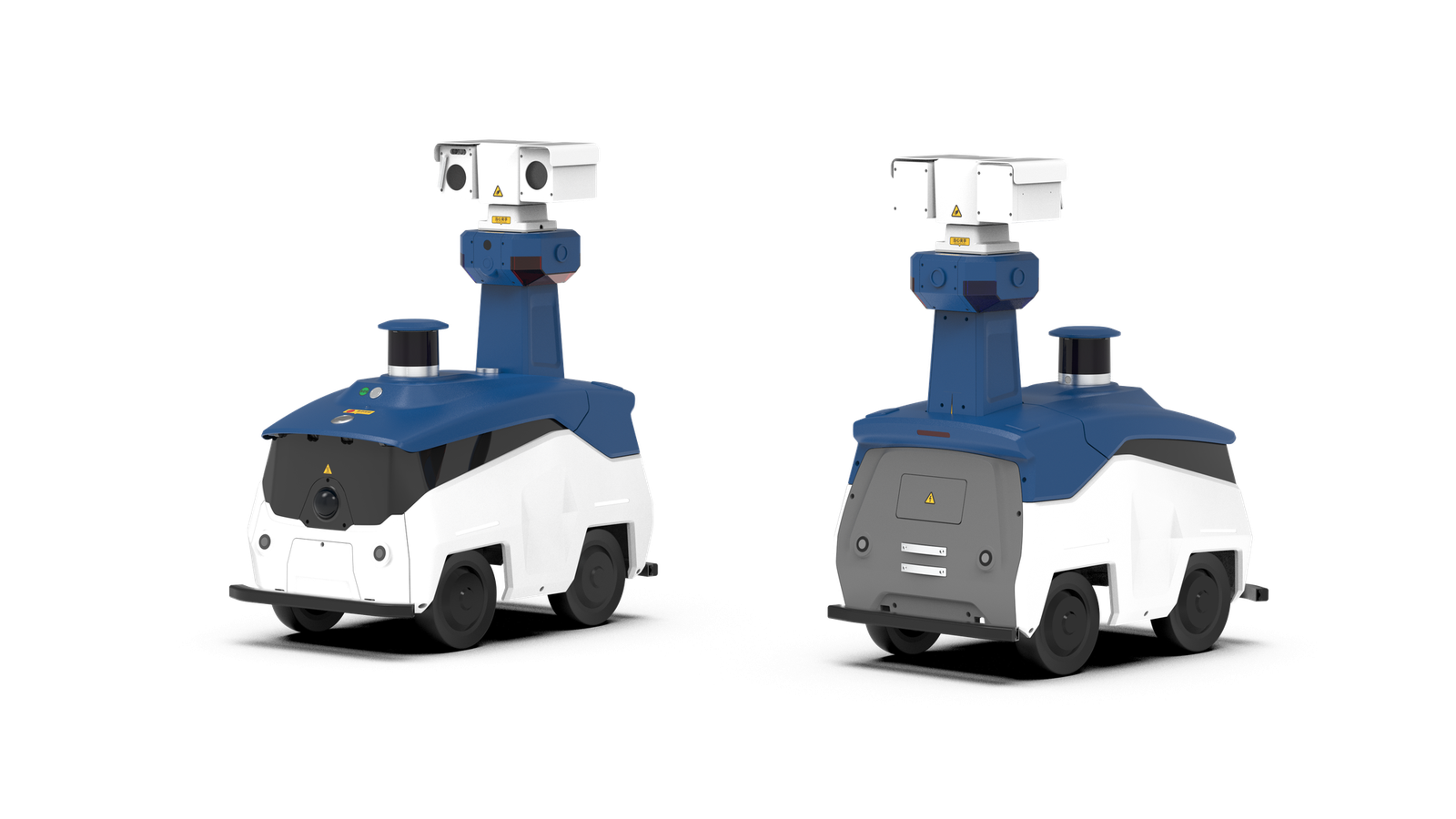 Охранный робот Oneway ANBOT-Y — вид спереди и сзади