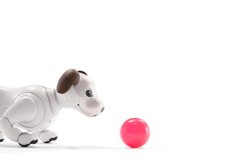Sony aibo ERS-1000 играет с мячом