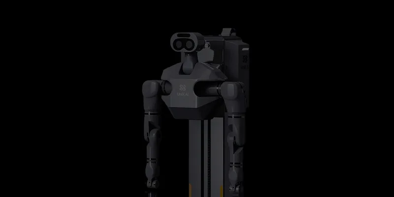Робот UniX AI Panther на тёмном фоне